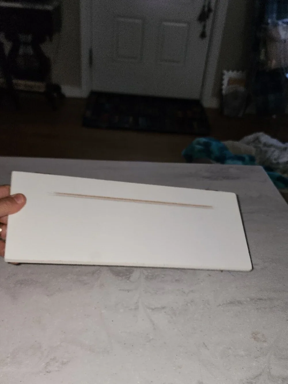 Set Of 6 White Wood Slotted Shelf